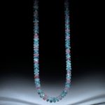 Beryll Brasilien (Aquamarin Morganit), handgeschliffenes Collier Boutonformen