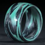 Fingerring: Karbon / Icy White, Cadmiumgrün (Duplex)