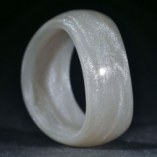Glasfaserring, handgewickelt (Französischer Ocker, extra hell mit Perlglanzpigment)