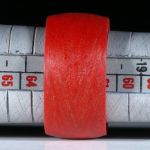 Bild von Glasfaserring Permanentrot metallic, handgewickelt