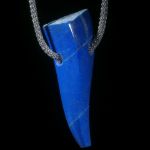 Lapislazuli Anhänger, Fantasieform beidseitig poliert