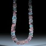 Morganit und Aquamarin, Brasilien, handgeschliffenes Collier