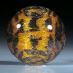 Paar für Ohrschmuck, Carbon mit Glasfaser cosmic Gold