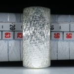 Silbertex Fingerring handgeschliffen, parallele Form