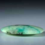 Zitronenchrysopras Australien, ovaler Cabochon
