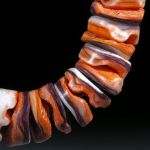 Jakobsmuschel, Lions Paw, handgeschliffenes Collier