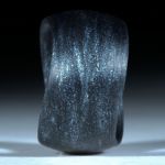 Fingerring Glasfaser, handgewickelt, Anilinschwarz mit Sternglanzpigment