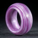 Glasfaserring, handgewickelt (Altrosa mit Icy White, Duplex)