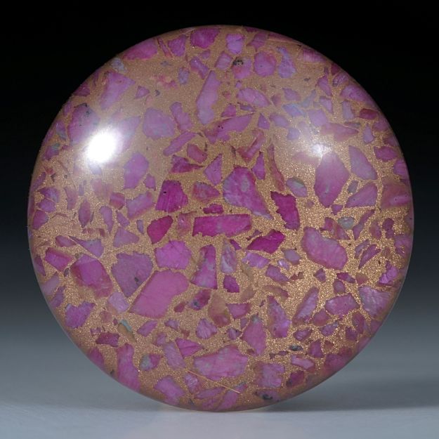 Rubin in Bronzematrix, mit poliertem Bergkristall