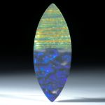 Opalglas Navette mattiert ca.75x29x3.7mm