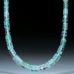 Turmalin Afghanistan, Collier aus Zylinderformen