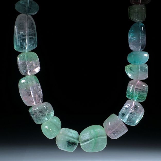 Turmalin Brasilien, handgeschliffenes Collier