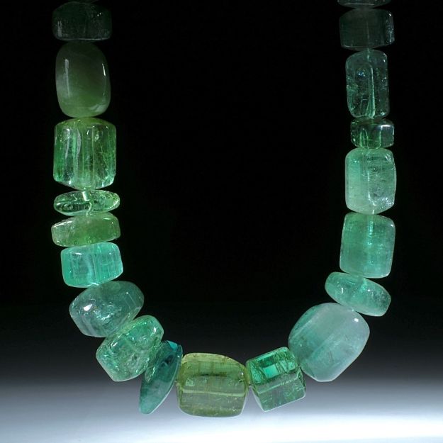 Turmalin Brasilien, handgeschliffenes Collier