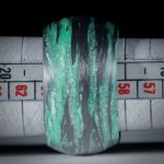 Fibertec: Karbonring mit Glasfaser Dunkelgrün und Silberflitter