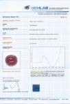 Rubin 3.9ct unbehandelt, unerhitzt, ovaler Cabochon ca.9.3x8.2x5.1mm