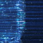 Opalglas Navette metallic Blau ca.72x38x4.5mm