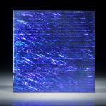 Opalglas Viereck, 39x39x5mm, Ultramarinblau metallic