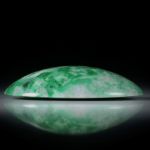 Jadeit Russland, ovaler Cabochon ca.34x24x8mm