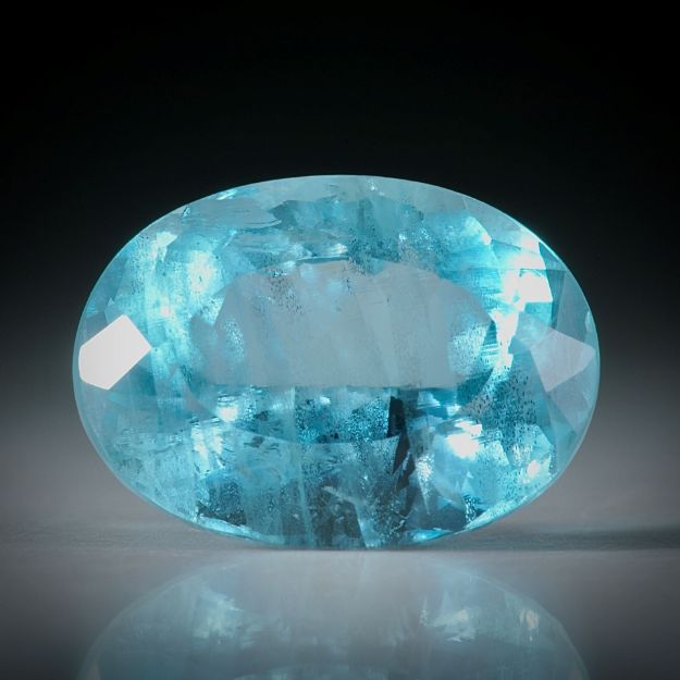 Aquamarin oval facettiert 7.62ct.  15x11x8mm