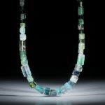 Turmalincollier barocke Formen poliert, 211ct. Durchmesser ca.4.5-9mm