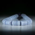 Edelsteincollier Chalcedon gestreift, Zylinderformen Durchmesser 14mm