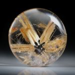 Sternrutil 23.45ct. runder Cabochon, beidseitig bombiert geschliffen und poliert, ca.23.5x23.5x6mm