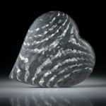 Karbonherz mit Alutex kombiniert, ca.38x35x10mm