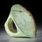 Edelsteinring Zitronenchrysopras, teilweise naturbelassener grosser Tafelring ca.45x39x34mm