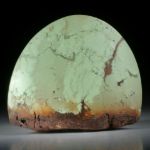 Edelsteinring Zitronenchrysopras, teilweise naturbelassener grosser Tafelring ca.45x39x34mm