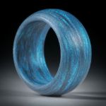 Fingerring Fibertec, Glasfaserring mit Perlglanzpigment "Mira Türkis"