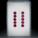 Turmalin rund facettiert 10 Steine total 4.48ct. Durchmesser ca. 4.5mm