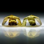 Turmalin Paar rund facettiert, 14.51ct. Rückseite bombiert geschliffen, je ca.12x12x7mm