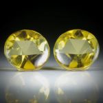 Turmalin Paar rund facettiert, 14.51ct. Rückseite bombiert geschliffen, je ca.12x12x7mm