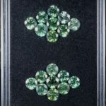 Turmalin Set aus 18 Steinen 5.92ct. rund facettiert, Durchmesser ca.4.5mm