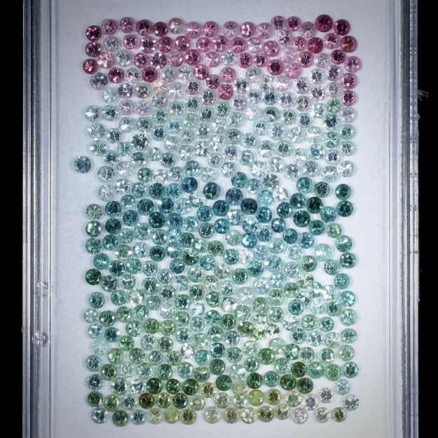 Turmalin rund facettiert, Durchmesser ca.2mm, 23.2ct.