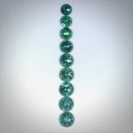 Turmalin rund facettiert, Set aus 9 Steinen, 4.01ct.  Durchmesser von ca. 4 bis 5mm