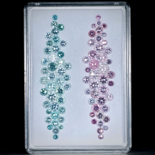 Turmalin rund facettiert 26.33ct. Durchmesser von ca.2.5 bis 6mm
