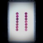 Turmaline, rund facettiert, 14 Steine, 2.49ct. Durchmesser ca. 3.5mm