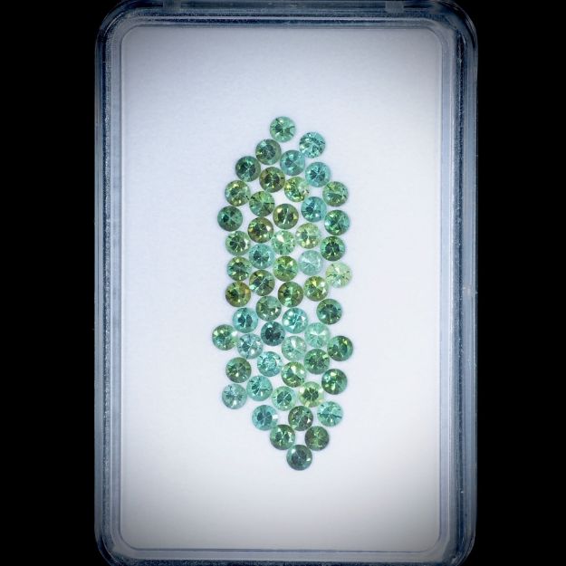 Turmaline, rund facettiert, 3.67ct. Durchmesser ca. 2.5mm