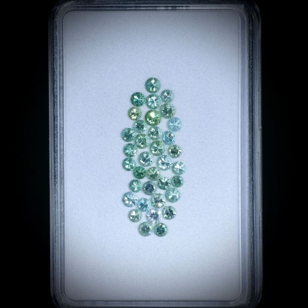 Turmaline, rund facettiert 2.34ct. Durchmesser ca. 2mm