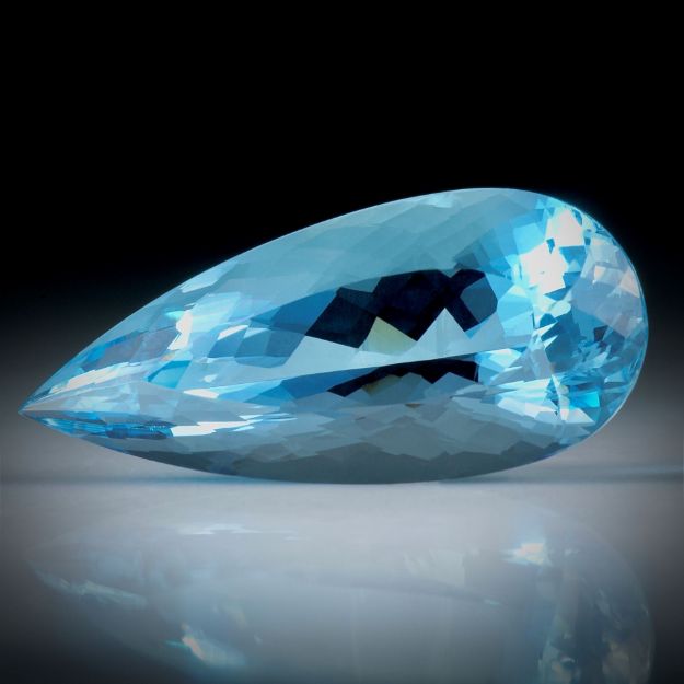 Aquamarin Tropfenform facettiert 14.44ct.  ca.27x12x9.5mm