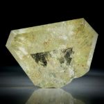 Goldberyll Spiegelschliff, 49.09ct. teilweise naturbelassen ca.31x22x12mm