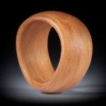 Glasfaser Ring, Royalgold, geschwungene Form, bombiert und feinmatt, Breite 12mm, Innendurchmesser 18mm