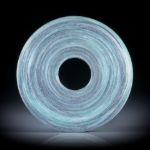 Glasfaser "Winterfarben", bombierte Rondelle mit zentrischer Bohrung, Durchmesser 30/8.5mm