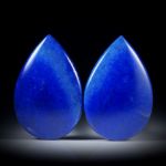 Lapislazuli Tropfen Paar 101.3ct. beidseitig geschliffen und poliert, je ca.36x24x8.5mm
