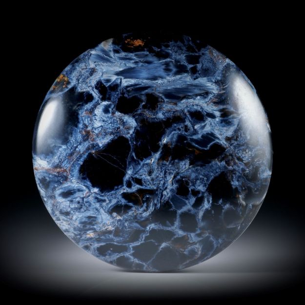 Pietersit 82.55ct. runder Cabochon poliert ca.41x41x7.5mm