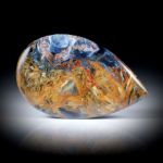 Pietersit 31.49ct. Tropfenform poliert, ca.44x28x4mm
