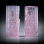 Turmalinkristall Paar rosa, total 33.9ct. mit angeschliffenen Standflächen, ca.20.5x9x8mm