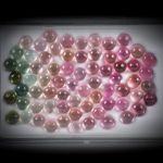 Turmalin Lot 24.72ct. runde Cabochon 4mm
