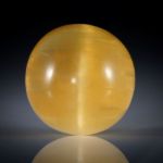 Beryll Katzenauge 33.55ct. Runder Cabochon ca.19.5x19.5x13mm